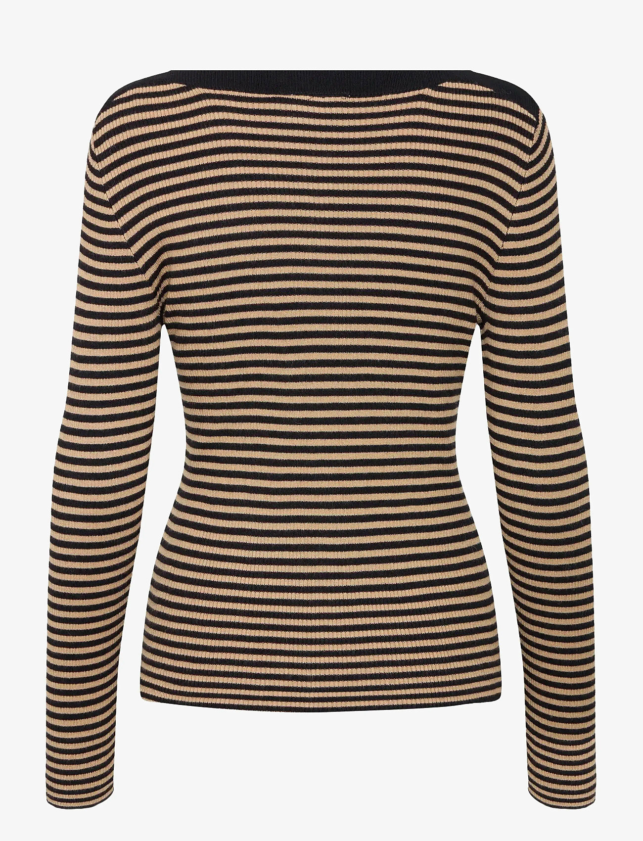 ICHI - IHMAFA LS20 - herbstliche kleidung - black tigers eye stripe - 1