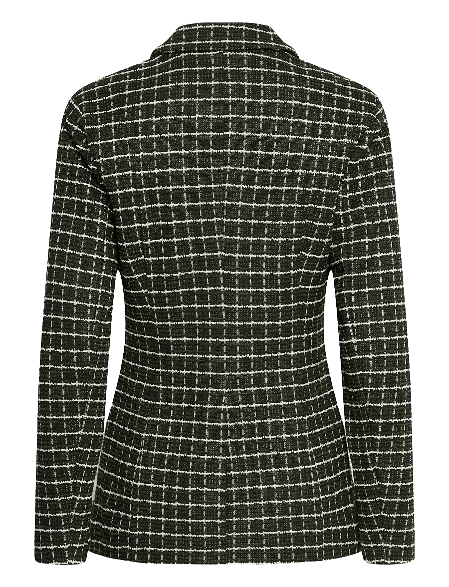 ICHI - IHKATE CLOULE BL - einreihige blazer - rifle green check - 2