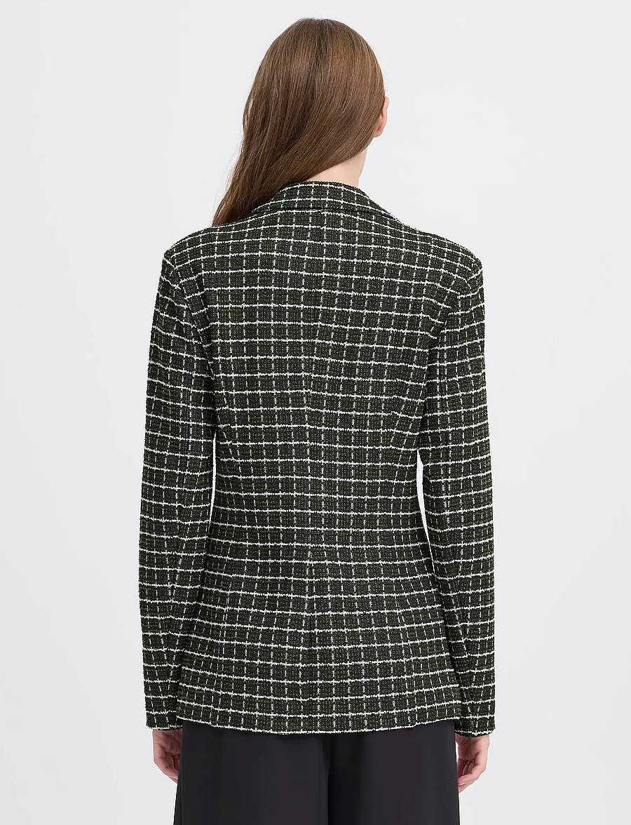 ICHI - IHKATE CLOULE BL - einreihige blazer - rifle green check - 4