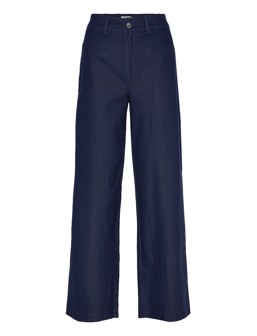 ICHI - IHKATE DENIM PA - hosen mit weitem bein - dark blue - 1