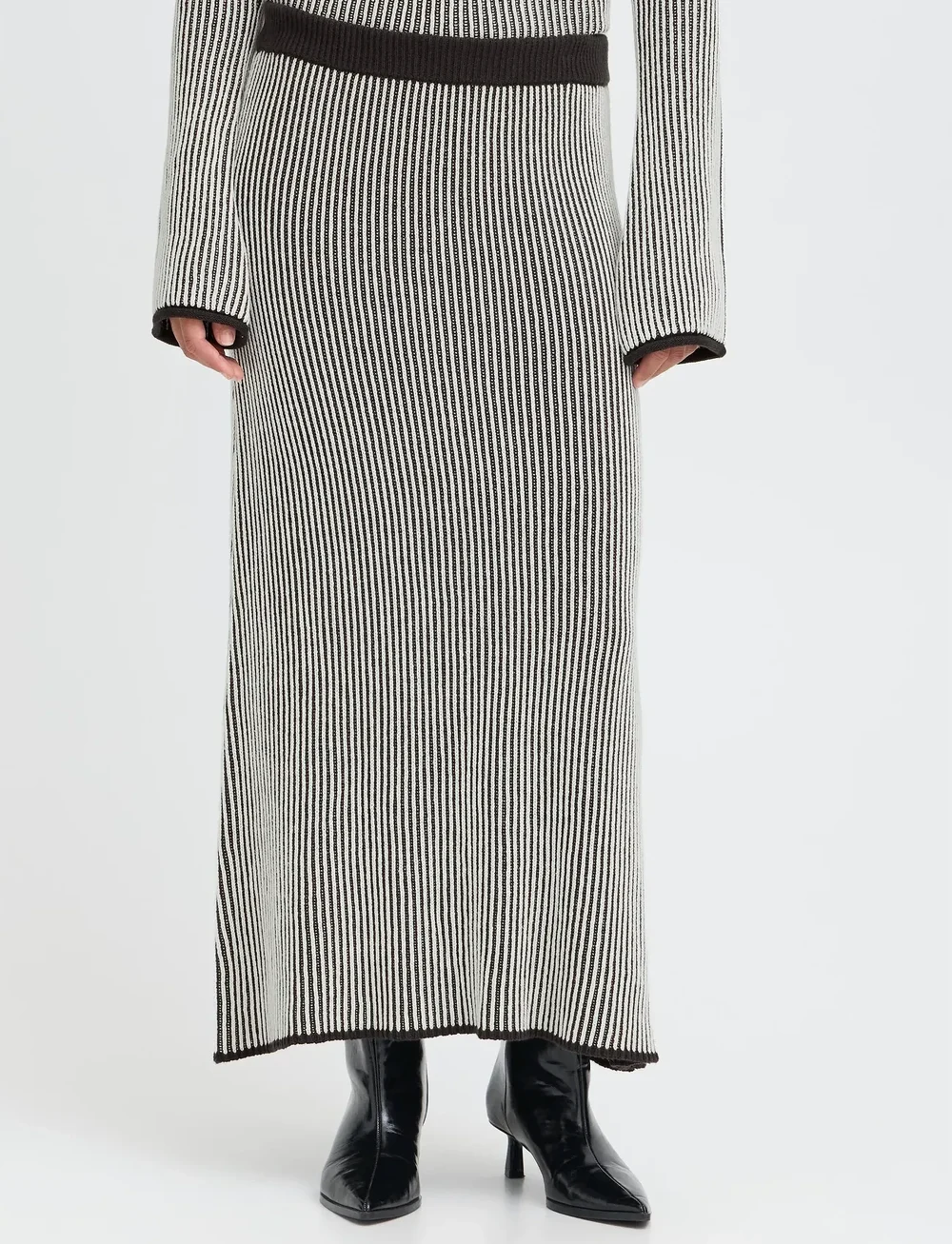 ICHI - IHDANUTA SK - strikkede nederdele - black - 3