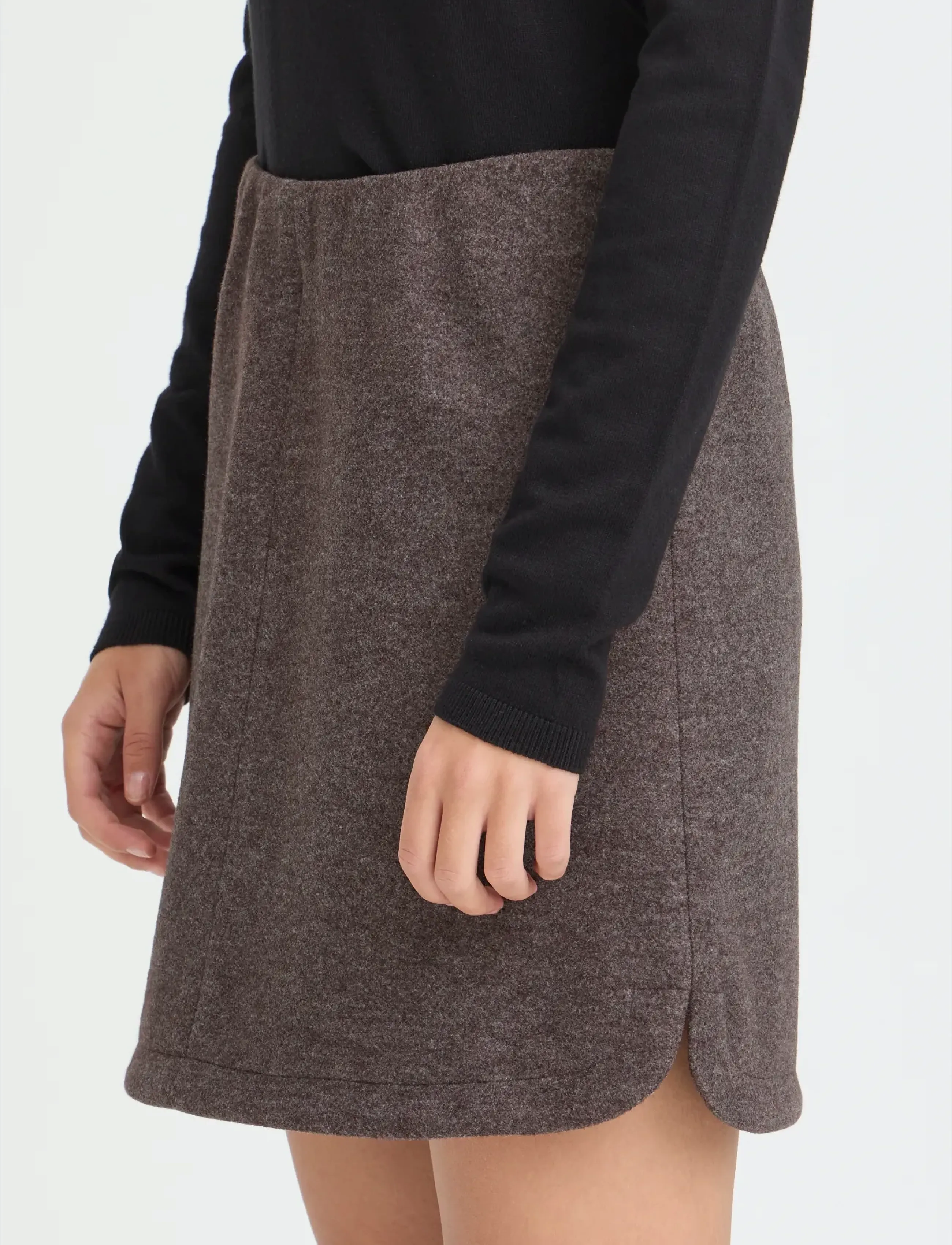 ICHI - IHWOOLY SK5 - short skirts - coffee bean melange - 5