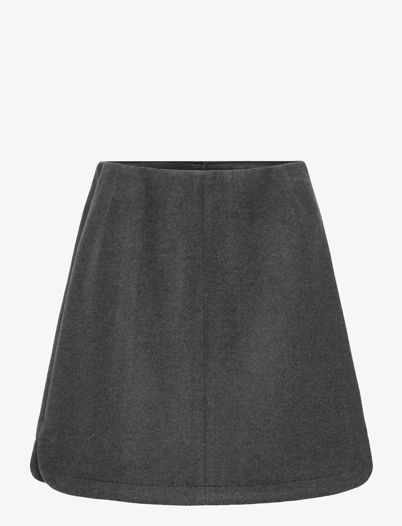ICHI - IHWOOLY SK5 - kurze röcke - dark grey melange - 1