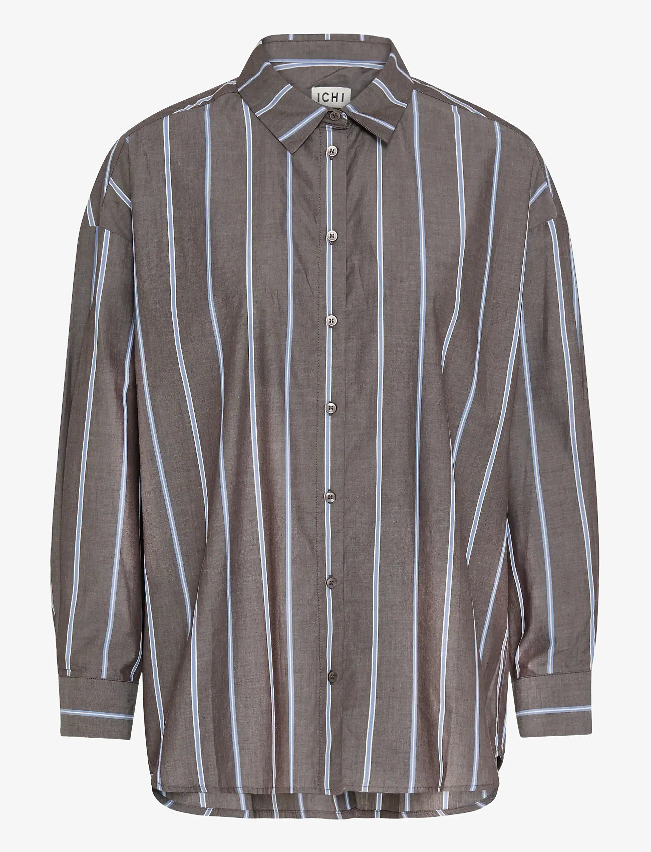 ICHI - IHSADIA SH2 - langermede skjorter - brown stripe - 0