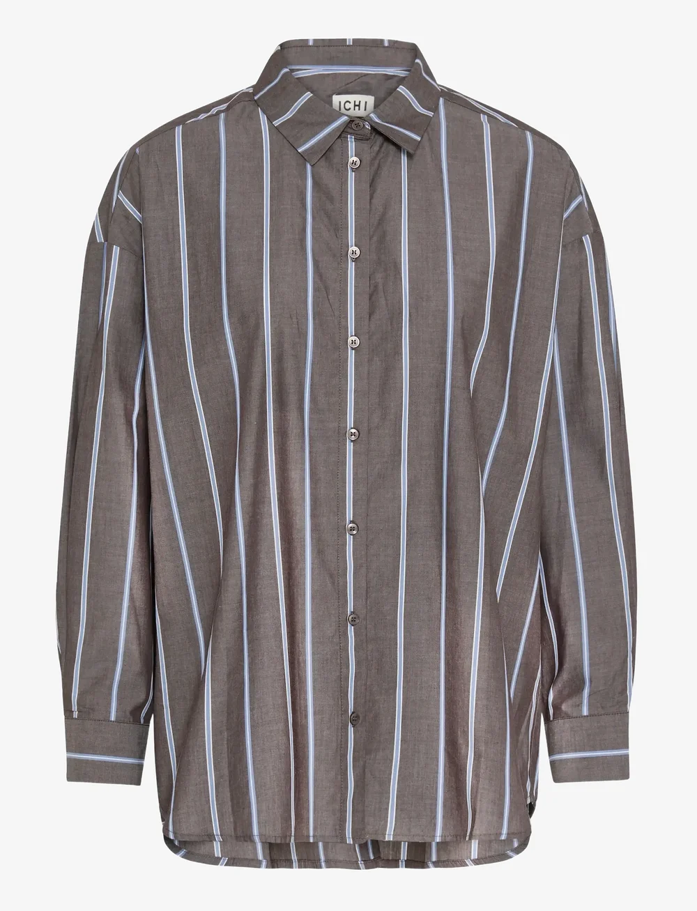 ICHI - IHSADIA SH2 - long-sleeved shirts - brown stripe - 1