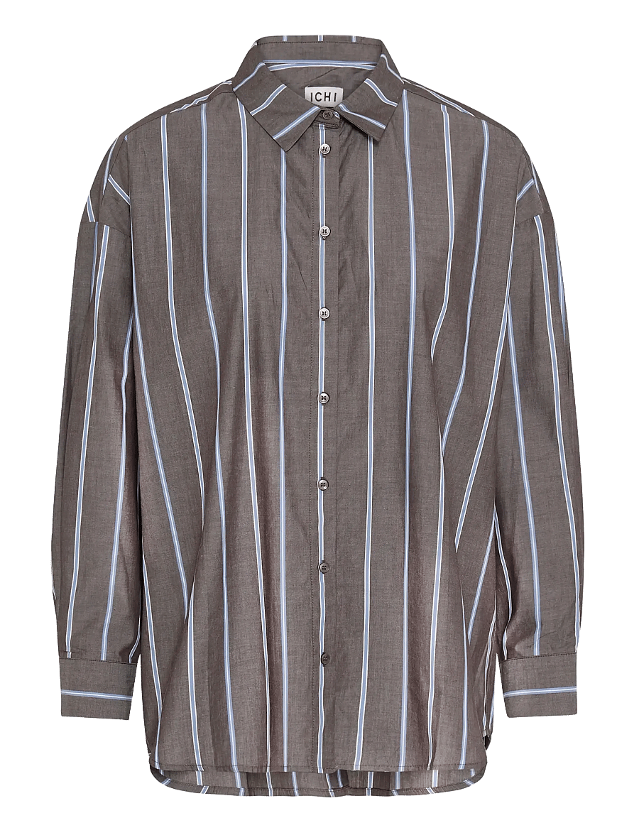 ICHI - IHSADIA SH2 - koszule z długimi rękawami - brown stripe - 1
