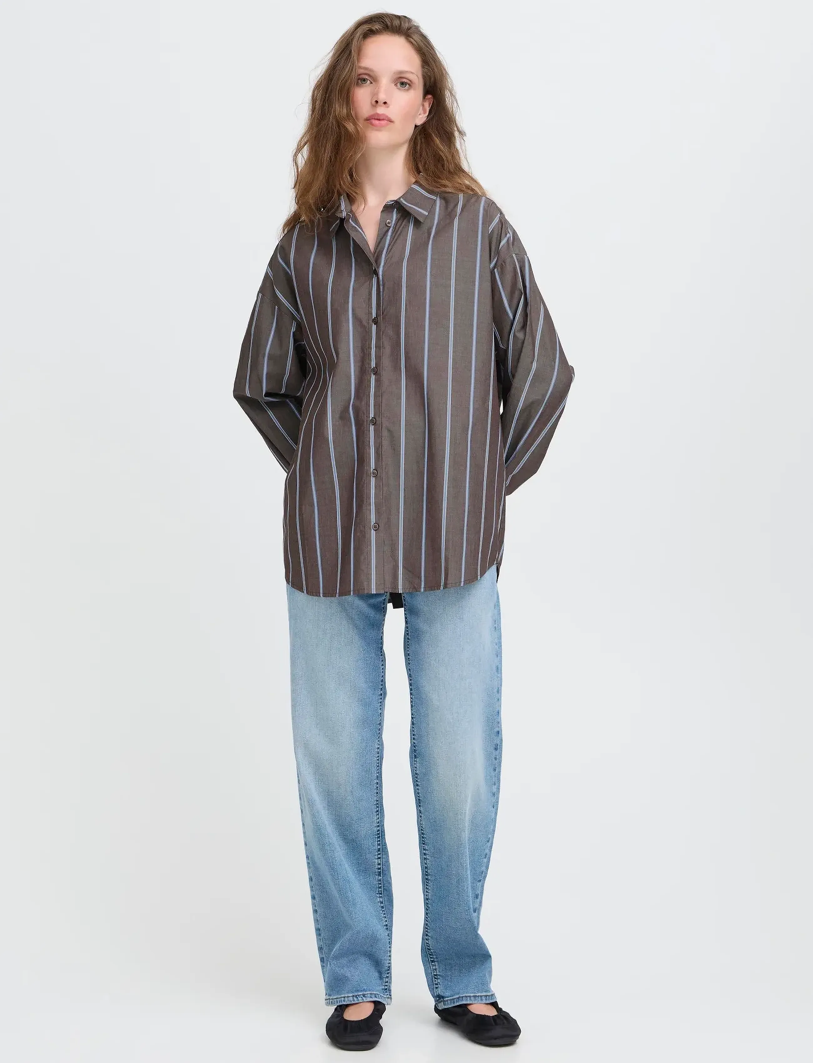 ICHI Ihsadia Sh2, 34, Brown, Skjorter > Langærmede, Dame