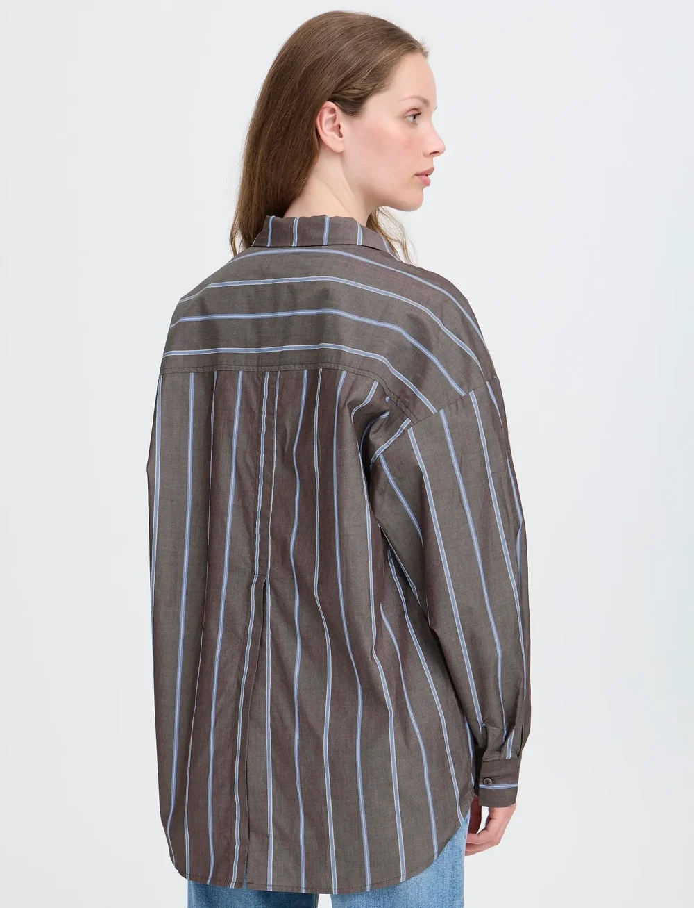 ICHI - IHSADIA SH2 - long-sleeved shirts - brown stripe - 3