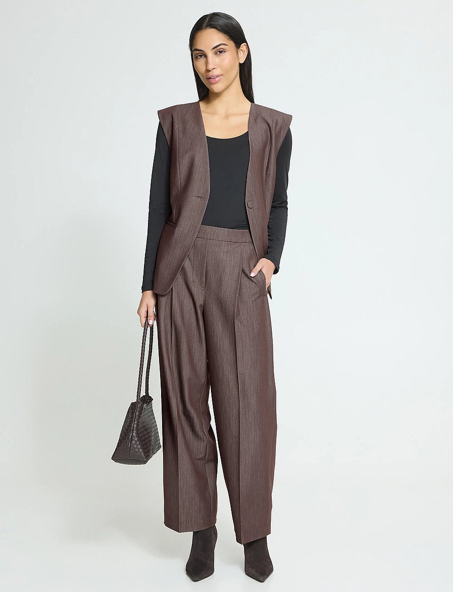ICHI - IHJUMI PA - hosen mit weitem bein - coffee bean melange - 0