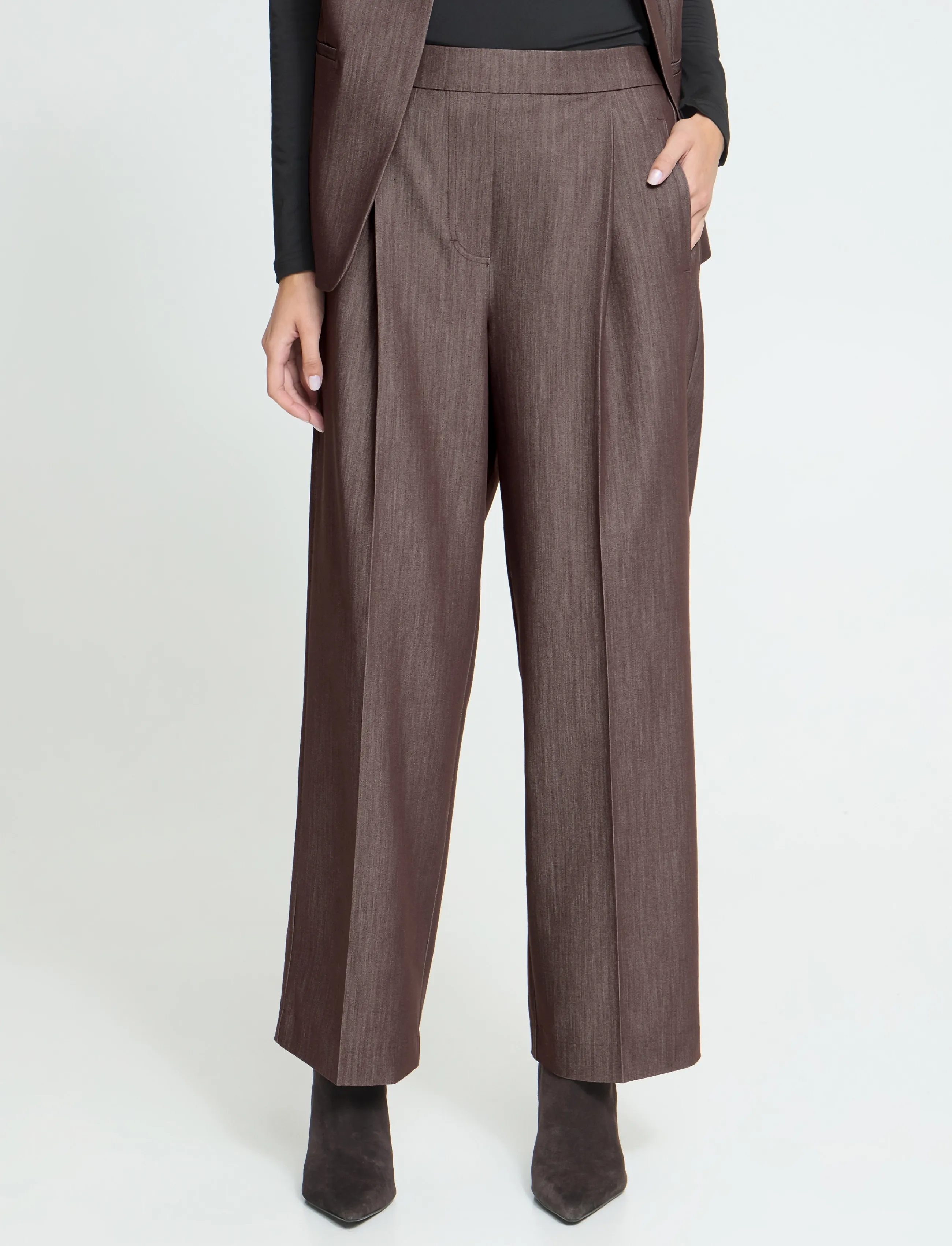 ICHI - IHJUMI PA - hosen mit weitem bein - coffee bean melange - 5