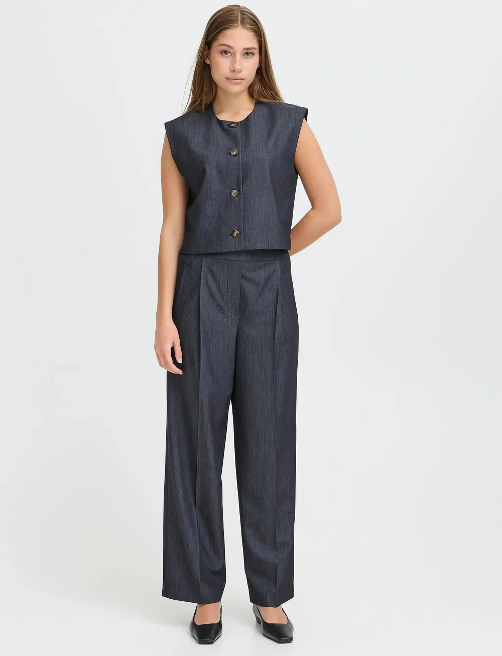 ICHI - IHJUMI WA - kostymvästar - dark blue - 0