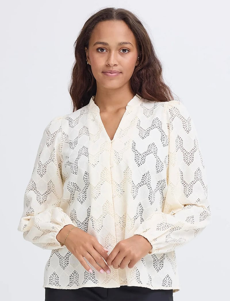 ICHI - IHJUNELA SH - langærmede bluser - birch - 3