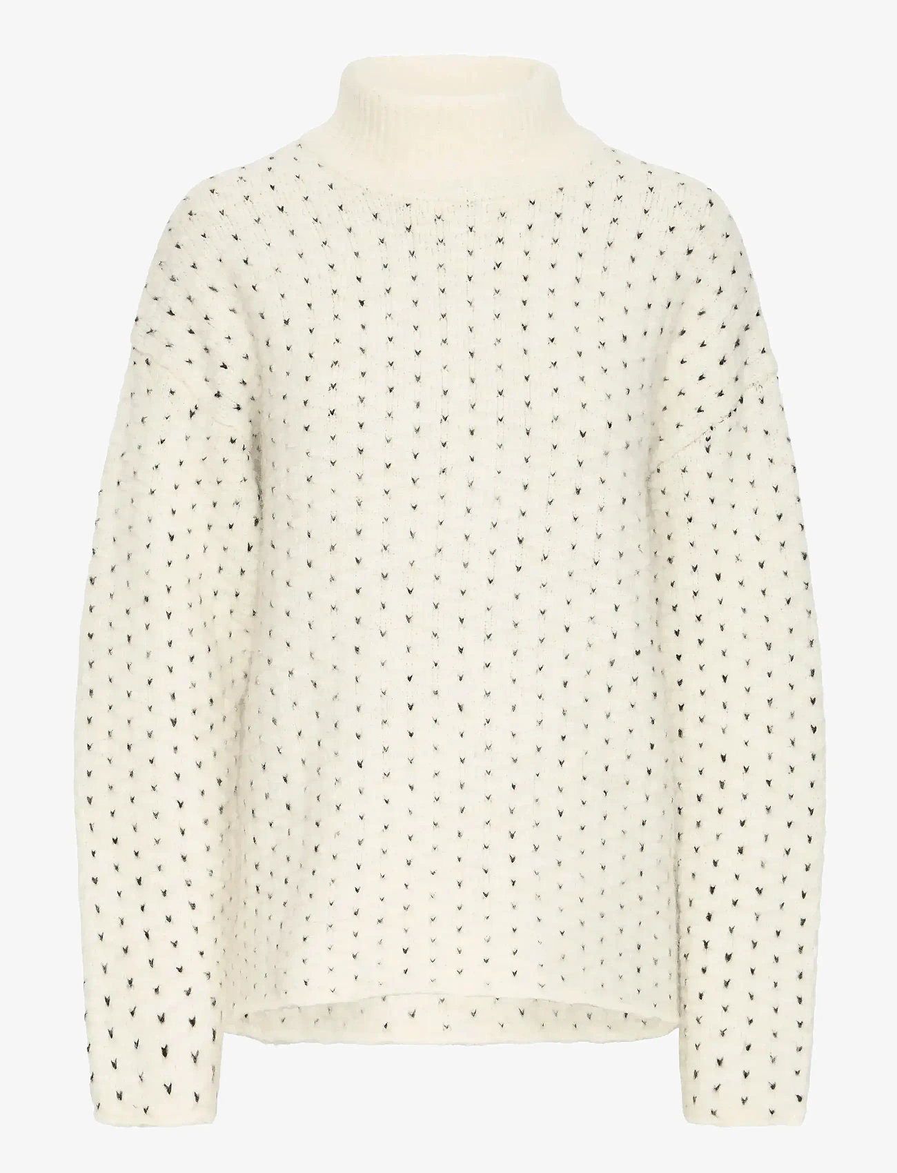ICHI - IHKAMARA LS19 - striktrøjer - cloud dancer w black dot - 0