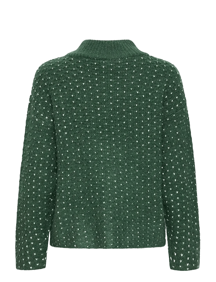 ICHI - IHKAMARA LS19 - pullover - pineneedle w white dot - 1