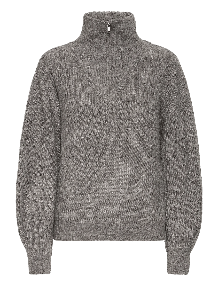 ICHI - IHKAMARA LS21 - striktrøjer - dark grey melange - 1