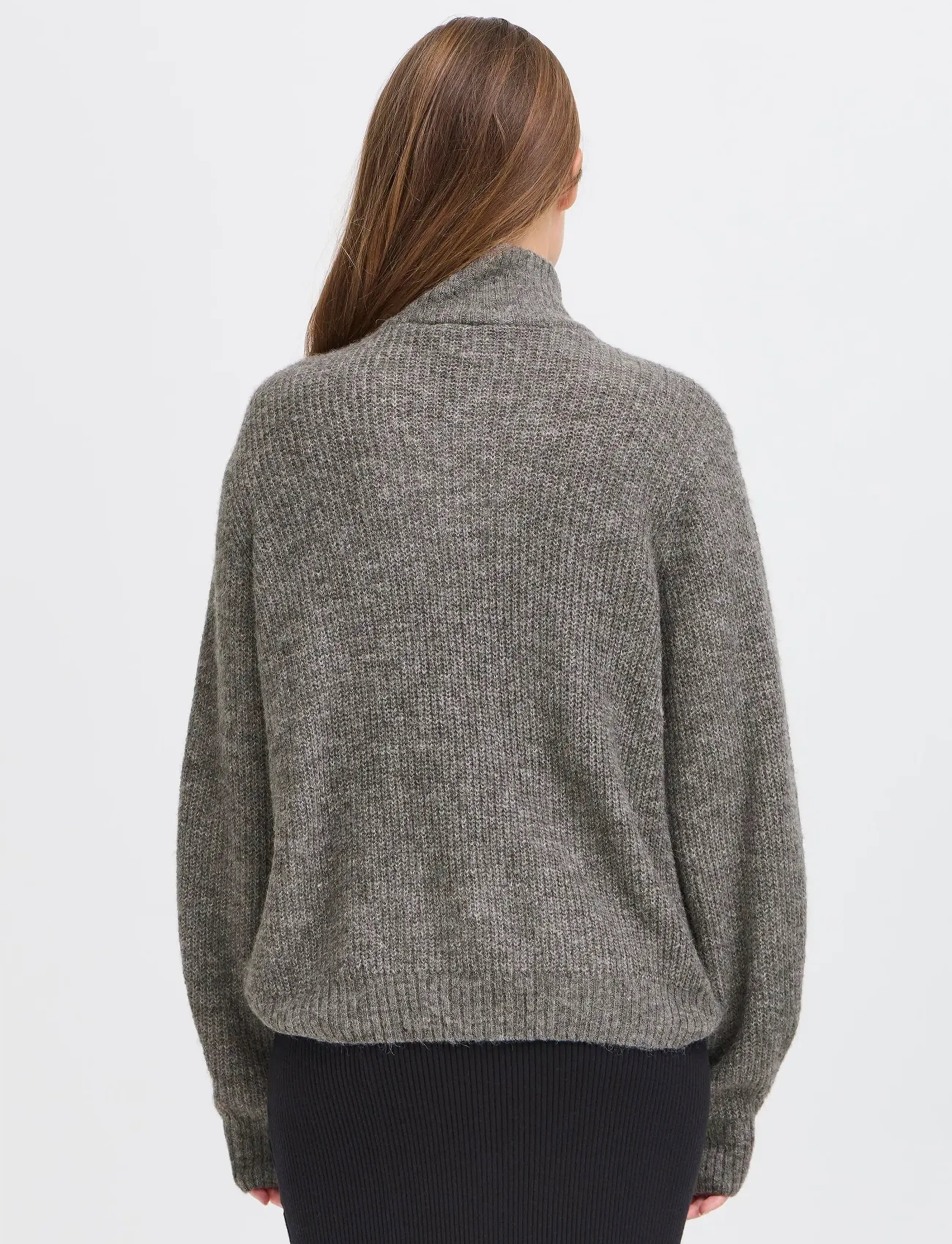 ICHI - IHKAMARA LS21 - pullover - dark grey melange - 3