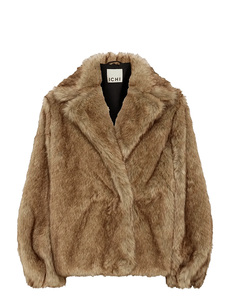 ICHI - IHFAZOCA JA - faux fur jakker - fury brown melange - 1