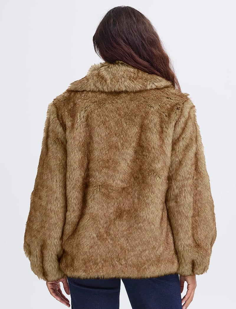 ICHI - IHFAZOCA JA - faux fur jakker - fury brown melange - 5