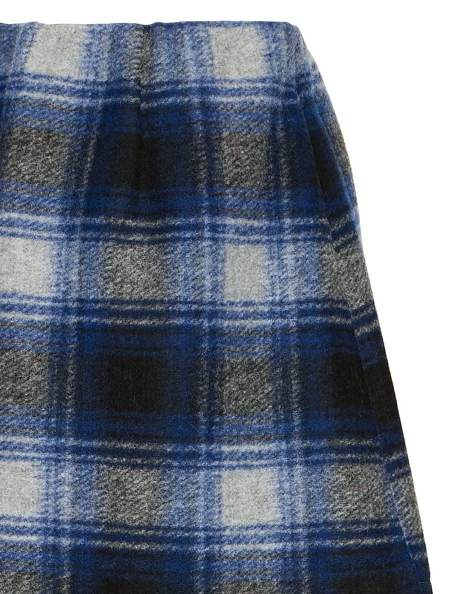 ICHI - IHWOOLY CHECK - short skirts - navy peony check - 5