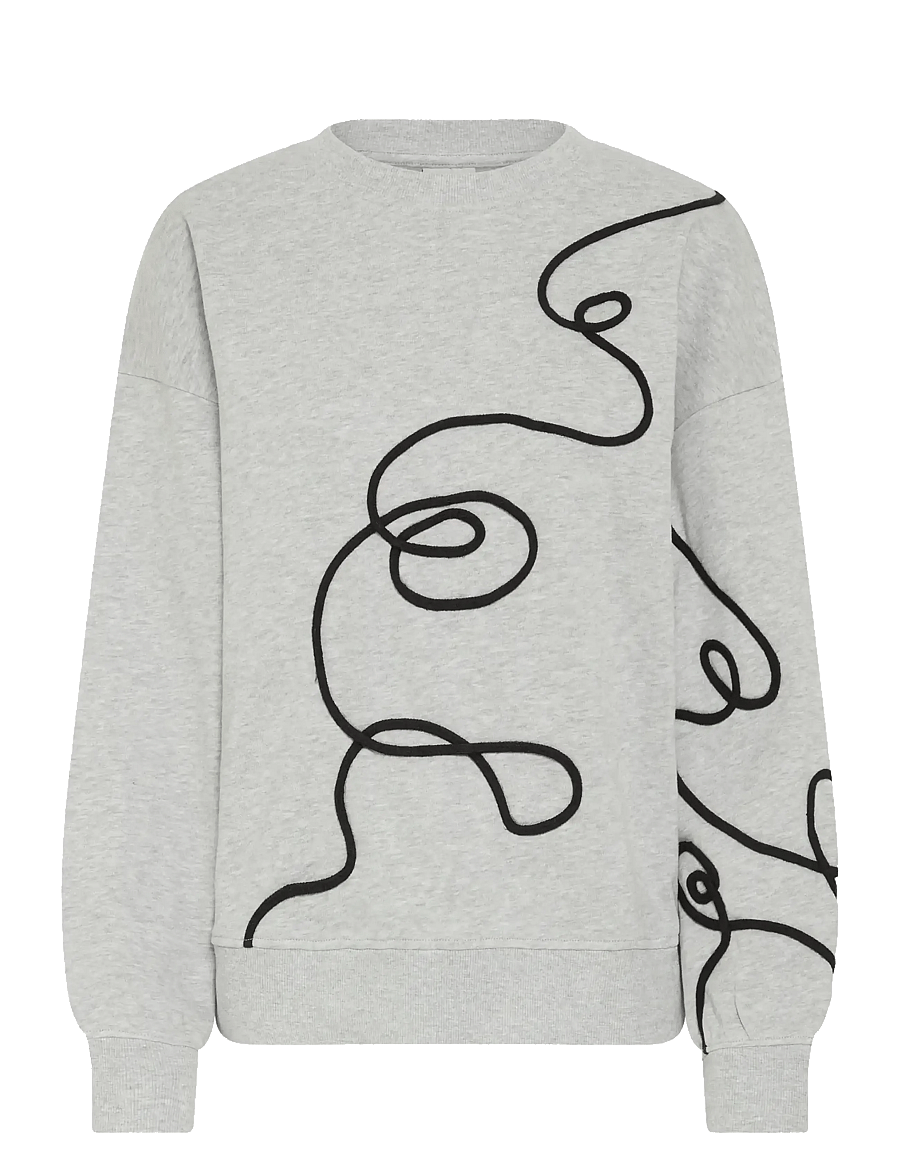ICHI - IHKASURA SW2 - sweatshirts - grey mlg / black - 1