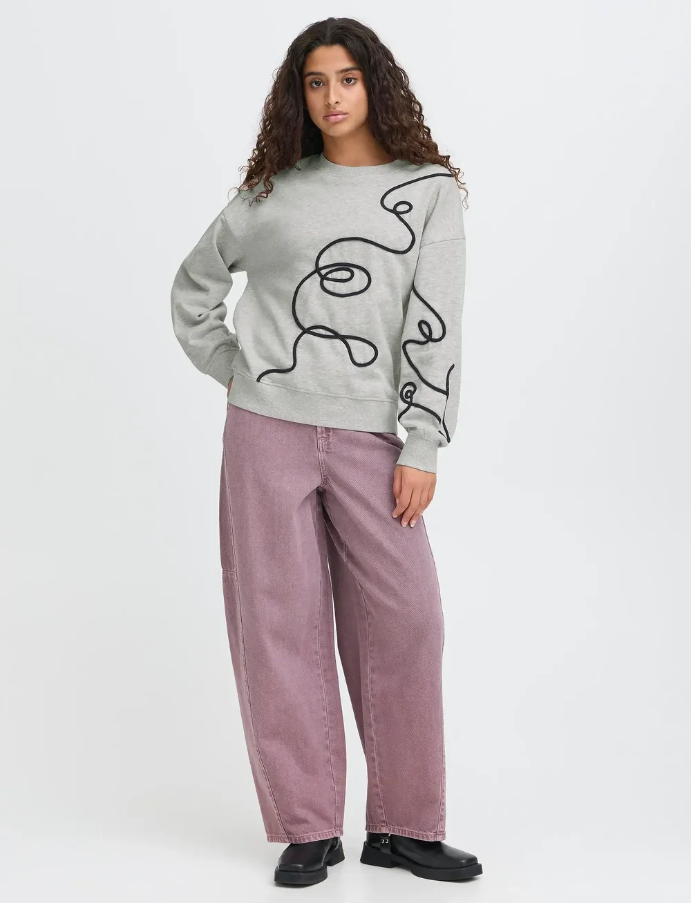 ICHI - IHKASURA SW2 - hverdags stil - grey mlg / black - 0