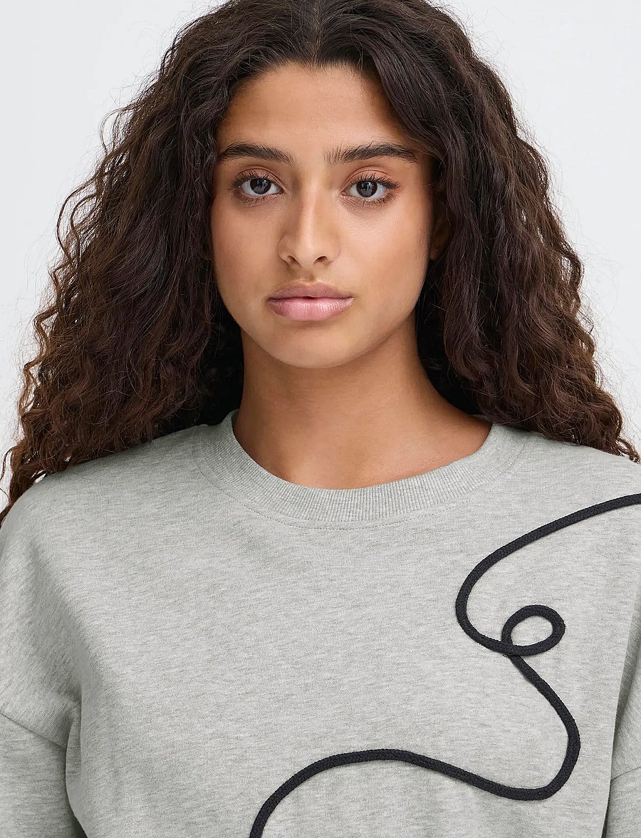 ICHI - IHKASURA SW2 - sweatshirts - grey mlg / black - 5