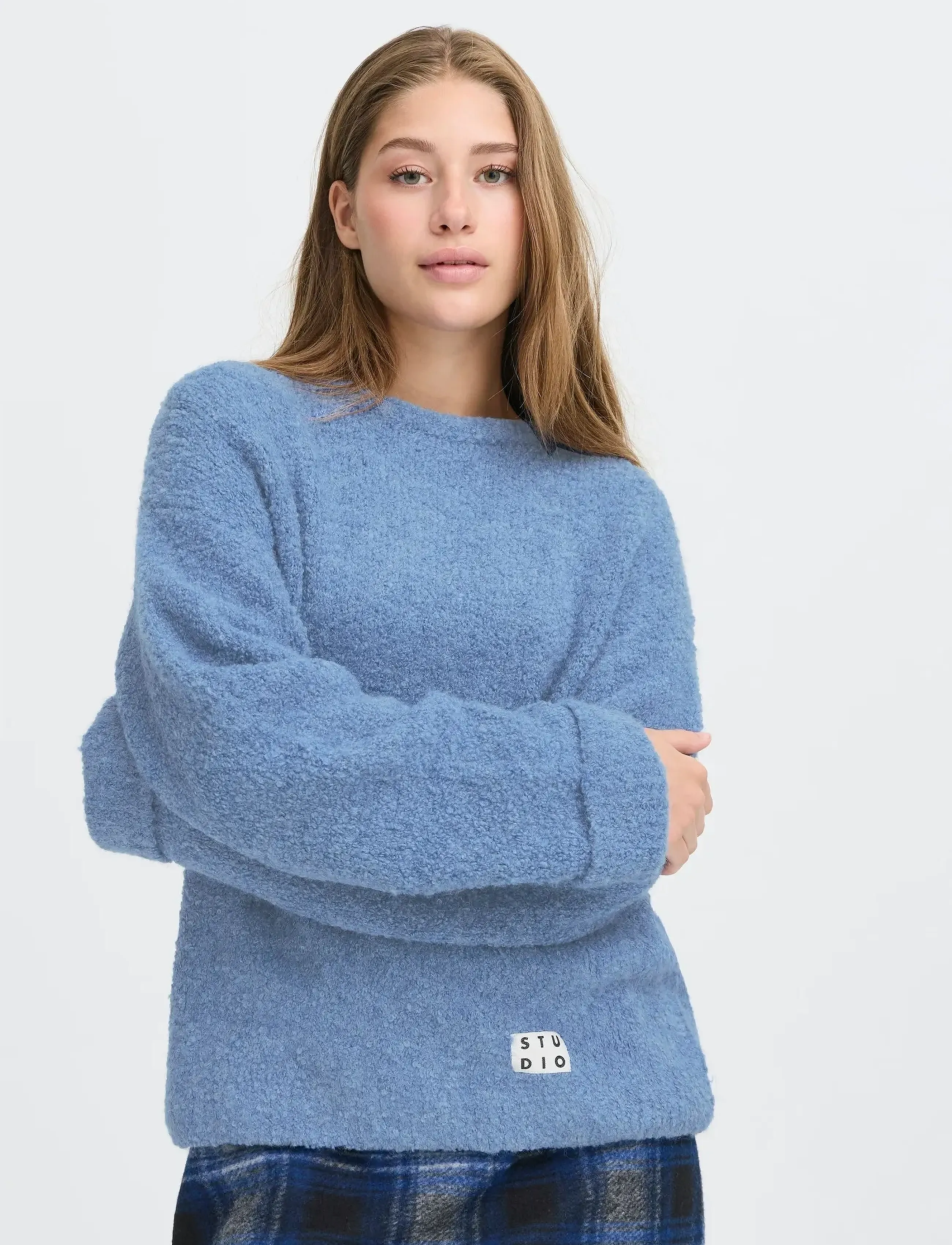 ICHI - IHBLARISA LS - strikkegensere - blue yonder - 4