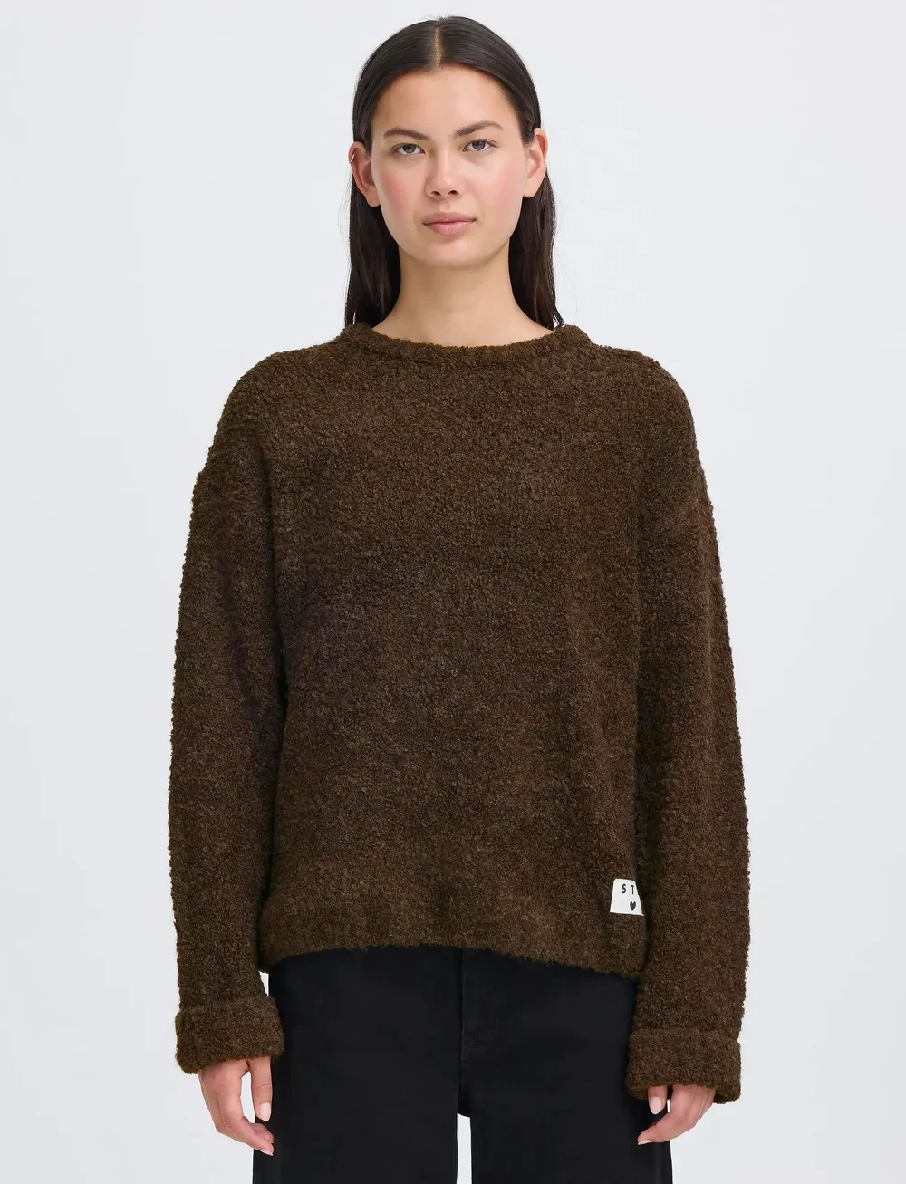 ICHI - IHBLARISA LS - stickade tröjor - coffee bean - 4