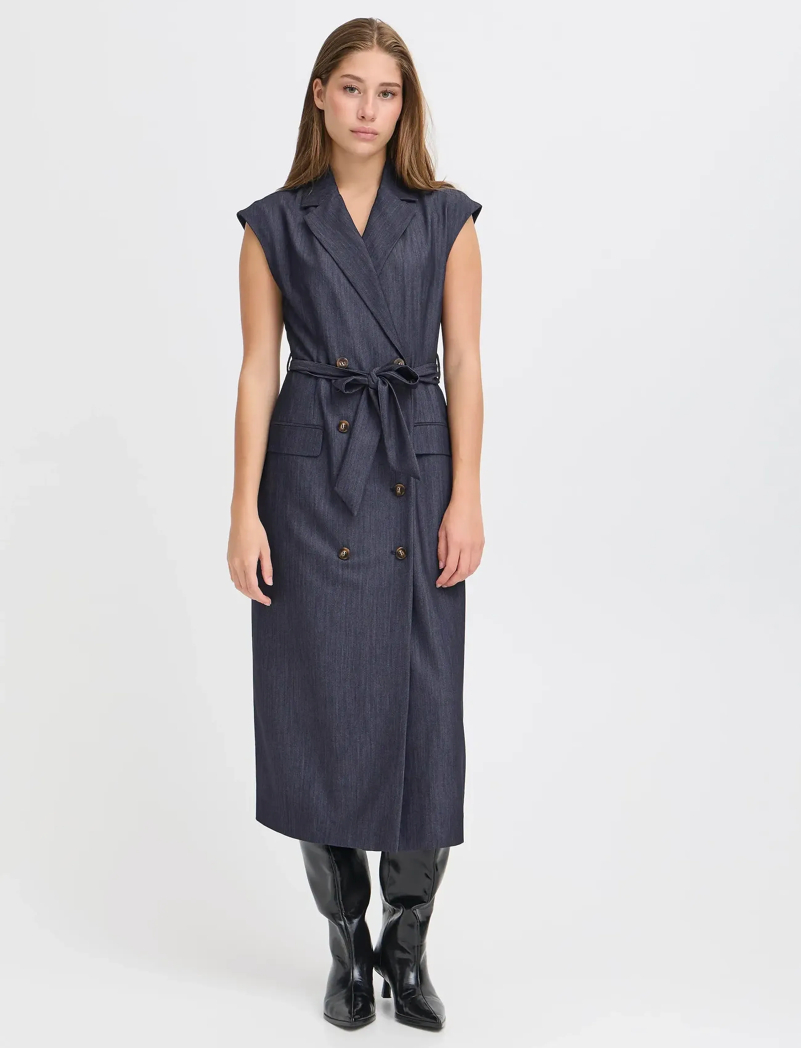 ICHI IHJUMI DR - Riided - DARK BLUE / navy