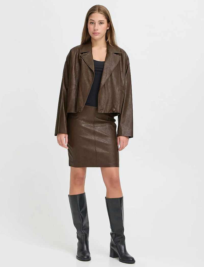 ICHI - IHKILAVI SK - kurze röcke - coffee bean - 0