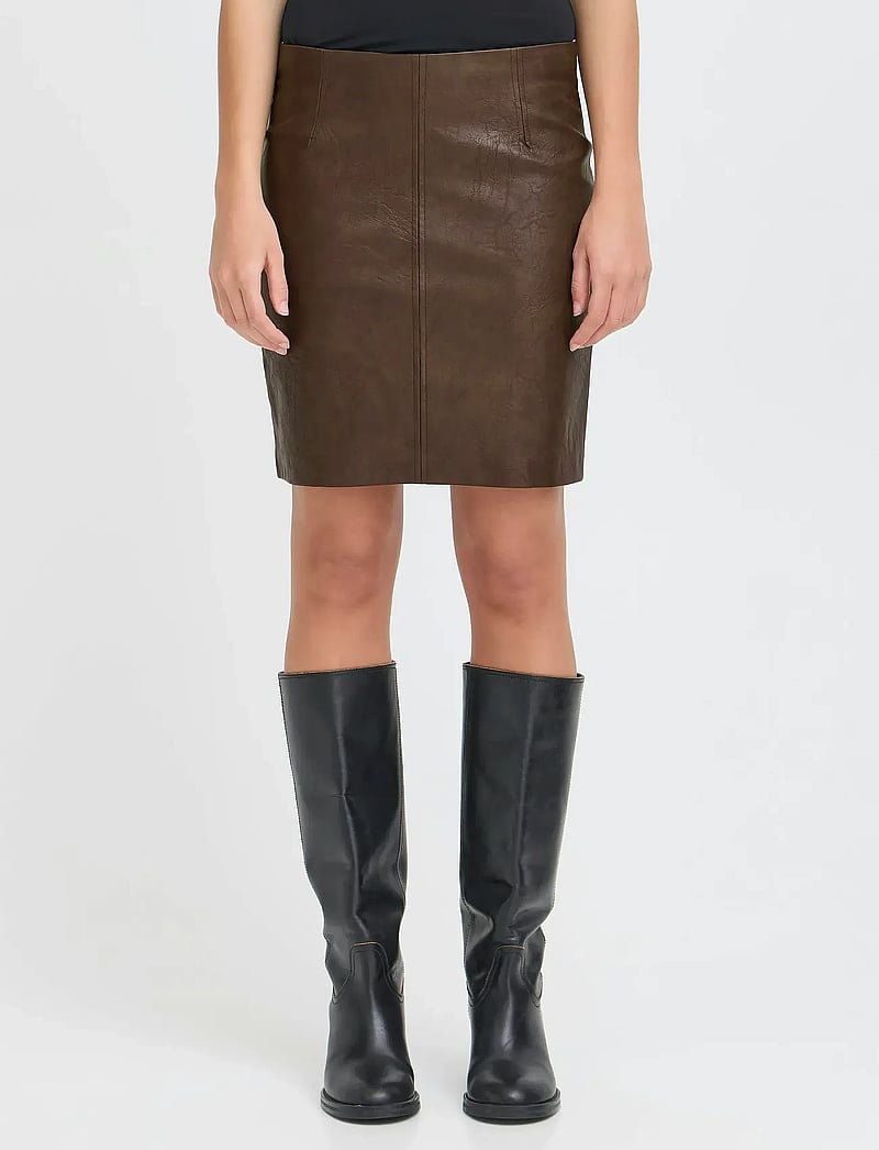 ICHI - IHKILAVI SK - kurze röcke - coffee bean - 4