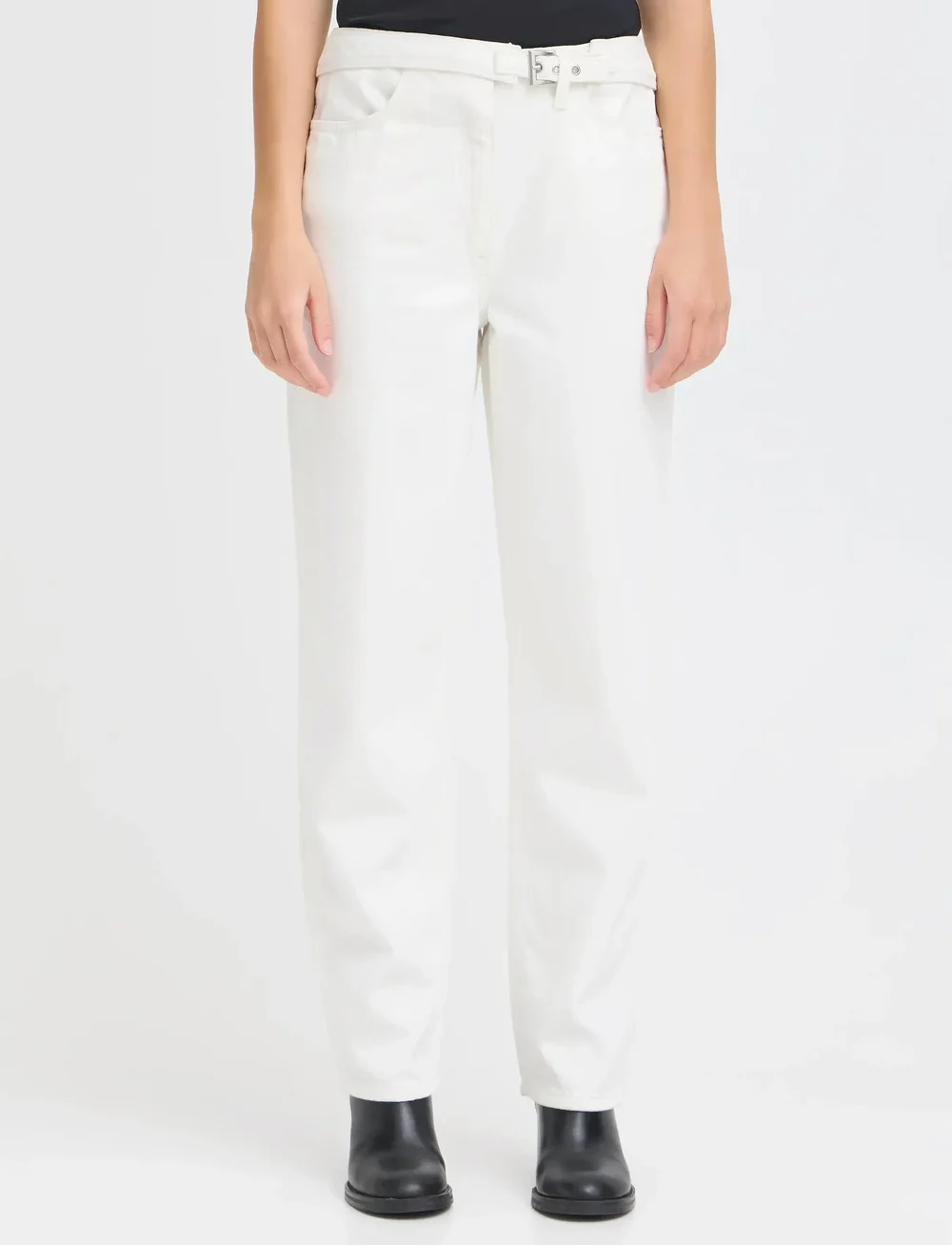 ICHI - IHBALA PA - straight jeans - blanc de blanc - 4