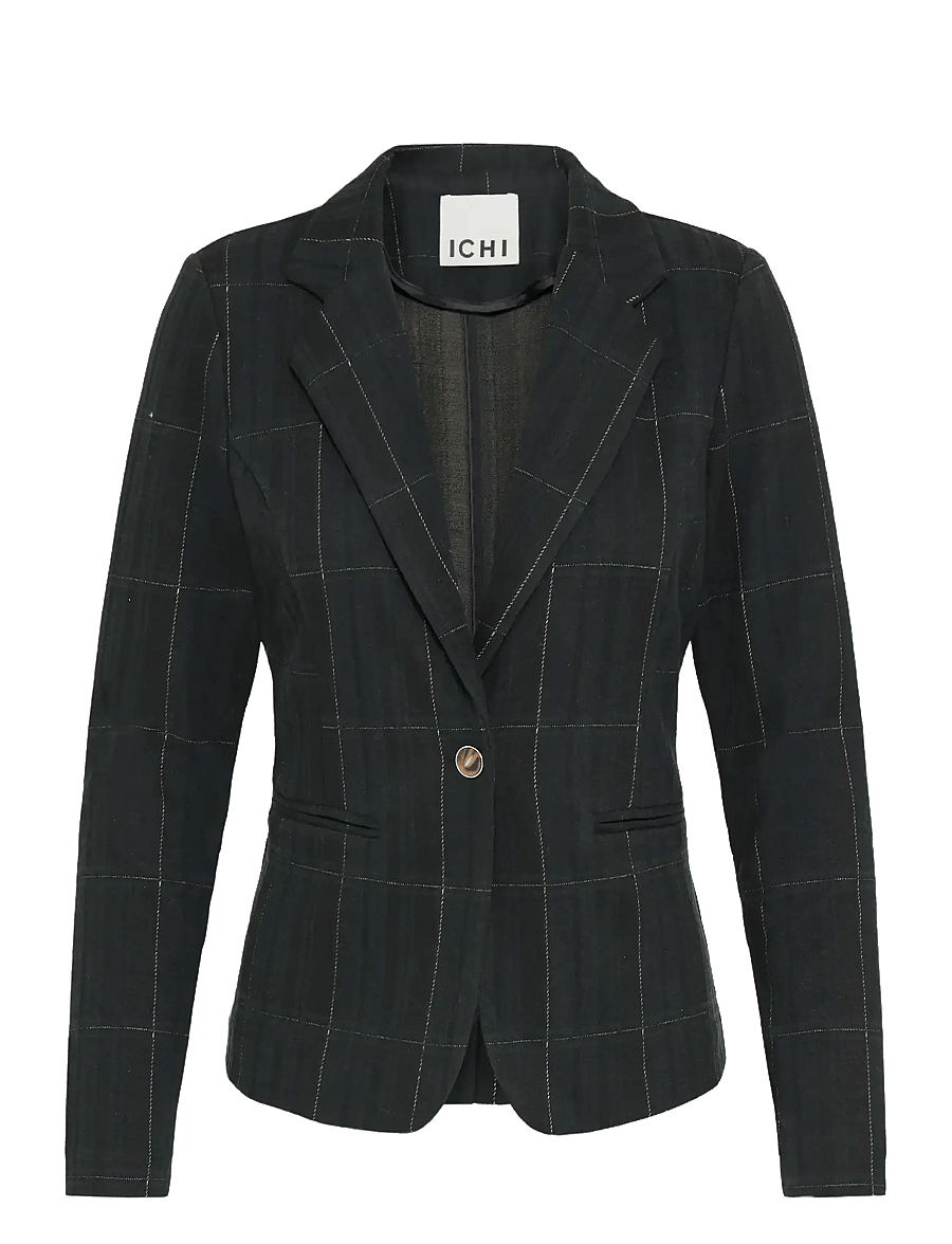 ICHI - IHKATE WOOLLEY BL2 - enkeltradede blazere - black/green check - 1