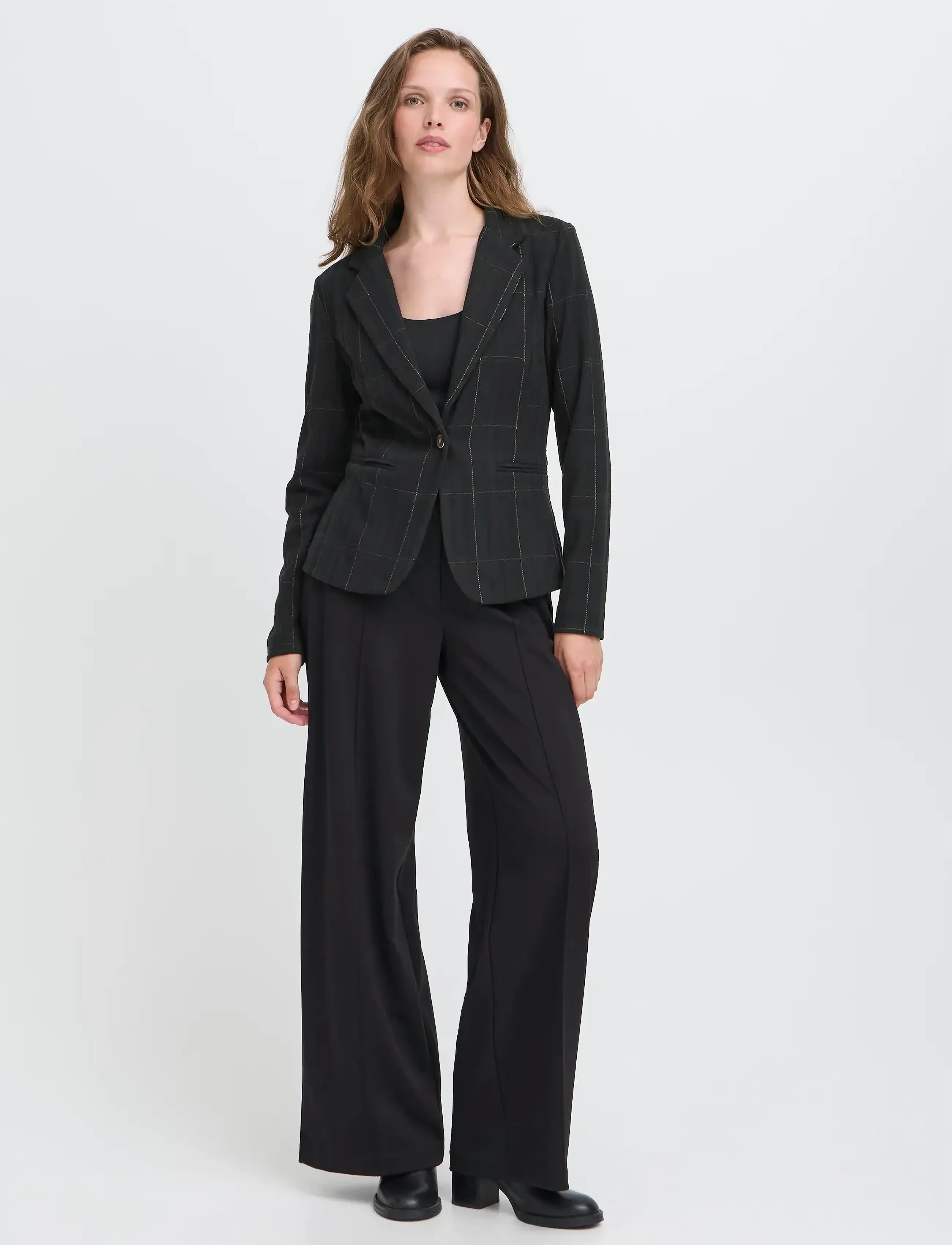 ICHI Ihkate Woolley Bl2, XL, Black, Blazere > Enkeltradede Blazere, Dame