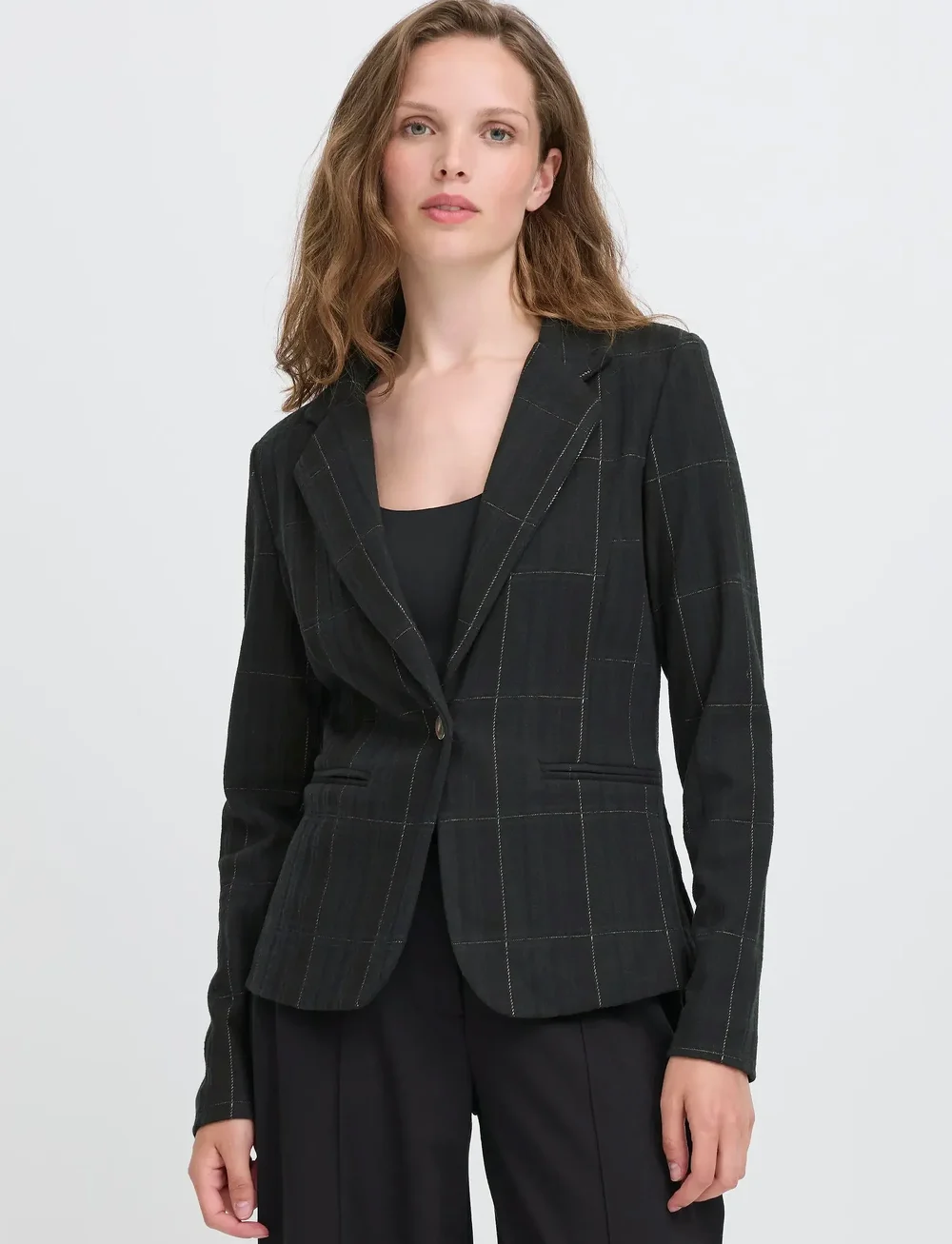 ICHI - IHKATE WOOLLEY BL2 - single breasted blazers - black/green check - 3