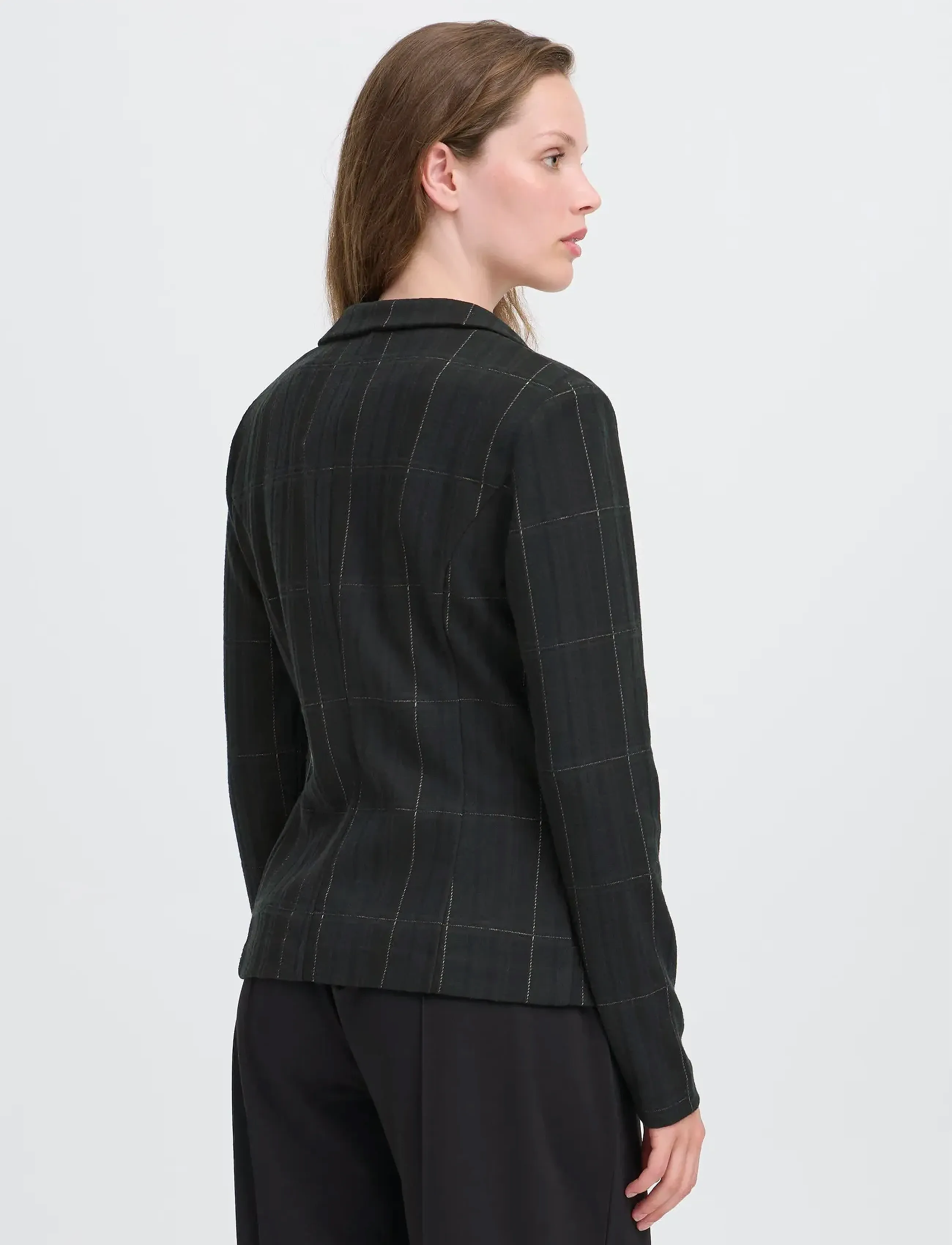 ICHI - IHKATE WOOLLEY BL2 - festmode zu outlet-preisen - black/green check - 4