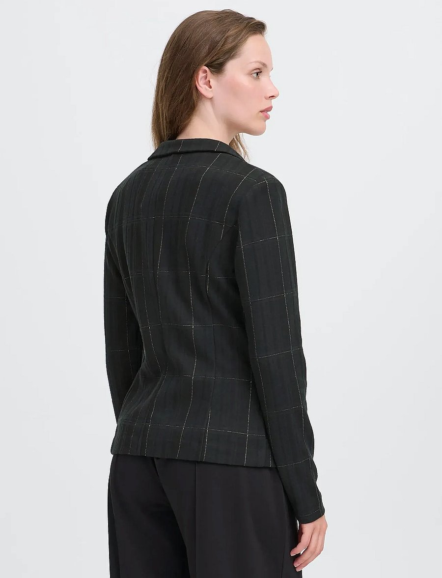 ICHI - IHKATE WOOLLEY BL2 - enkeltradede blazere - black/green check - 4