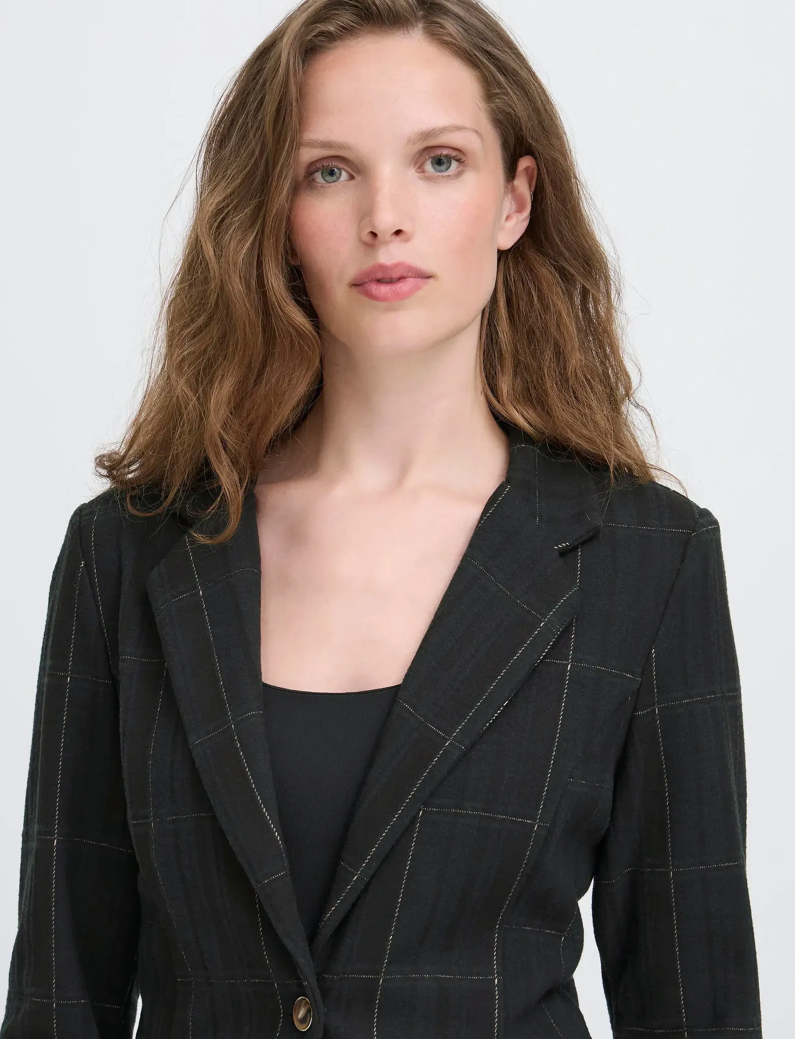 ICHI - IHKATE WOOLLEY BL2 - festmode zu outlet-preisen - black/green check - 5