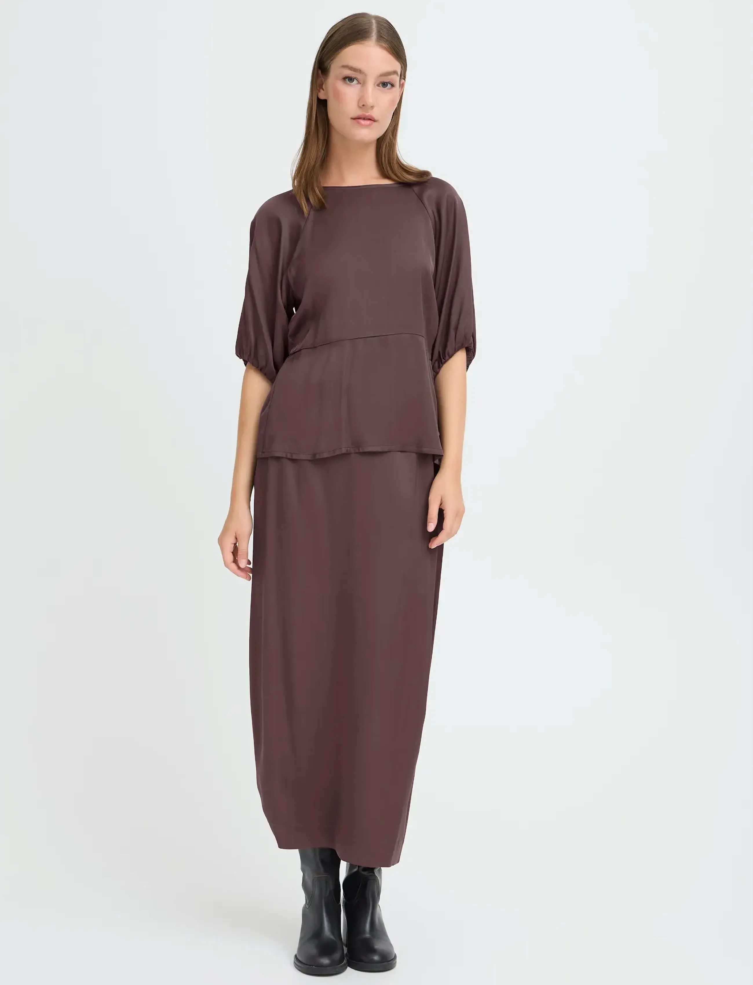 ICHI Ihzilna Ms, 42, Blouses, Braun - Short-sleeved, Frauen