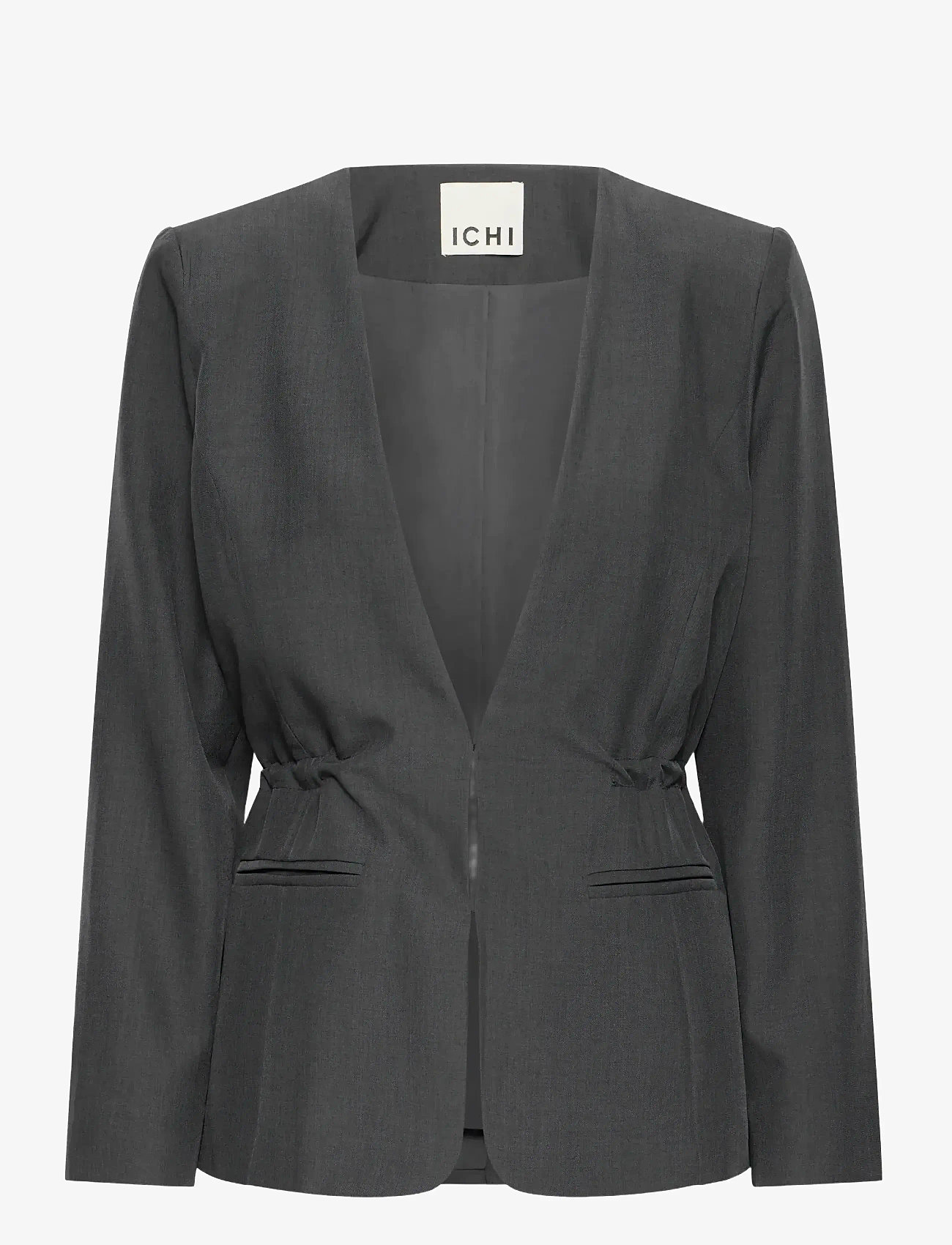 ICHI - IHFAVA BL - enkeltradede blazere - dark grey melange - 0