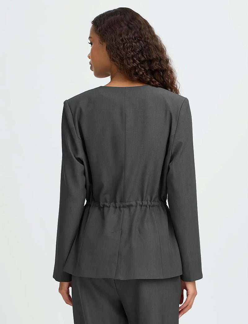 ICHI - IHFAVA BL - einreihige blazer - dark grey melange - 2