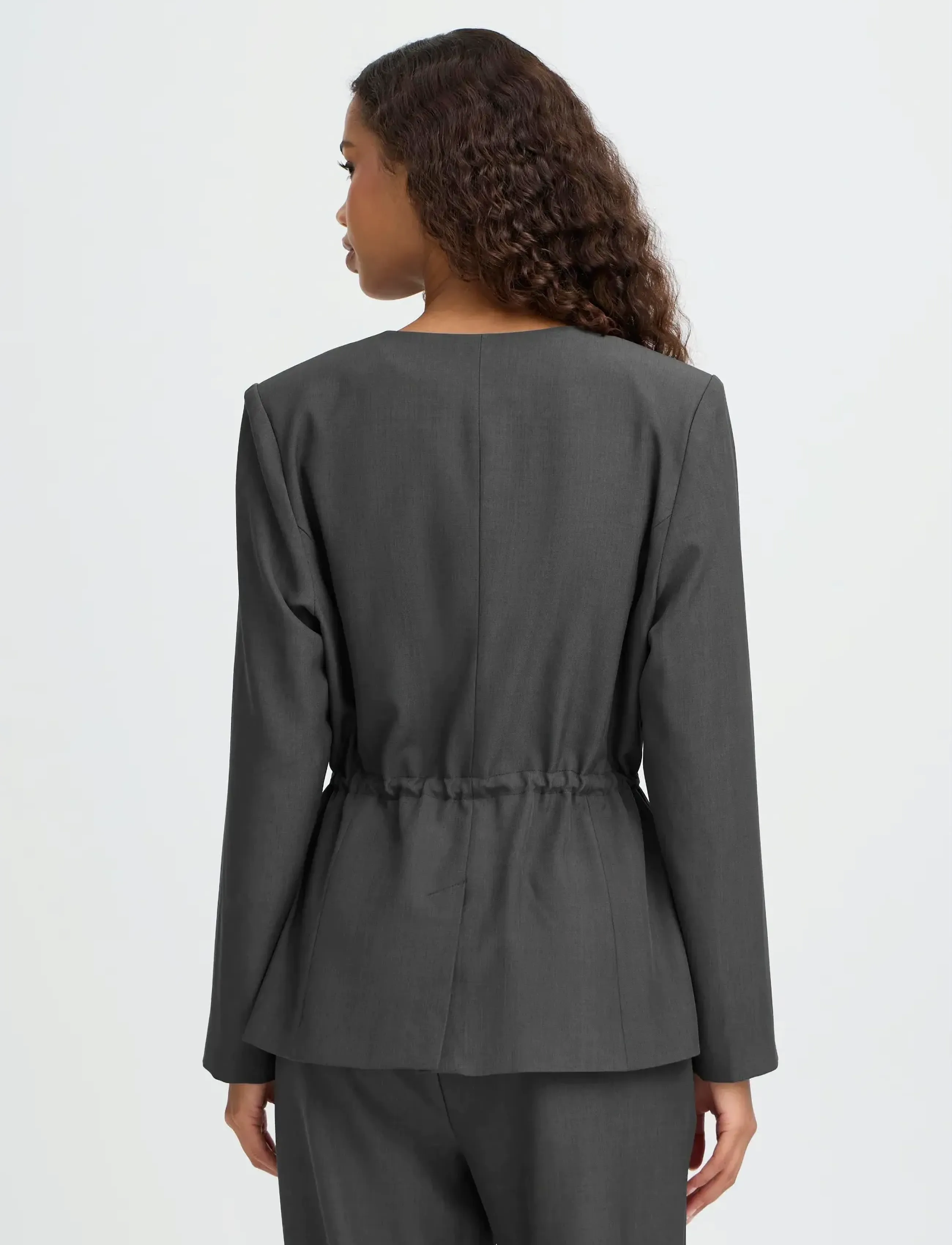 ICHI - IHFAVA BL - einreihige blazer - dark grey melange - 2