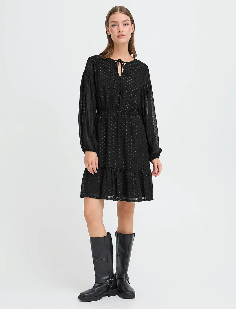 ICHI - IHGLOWI DR - kurze kleider - black - 0