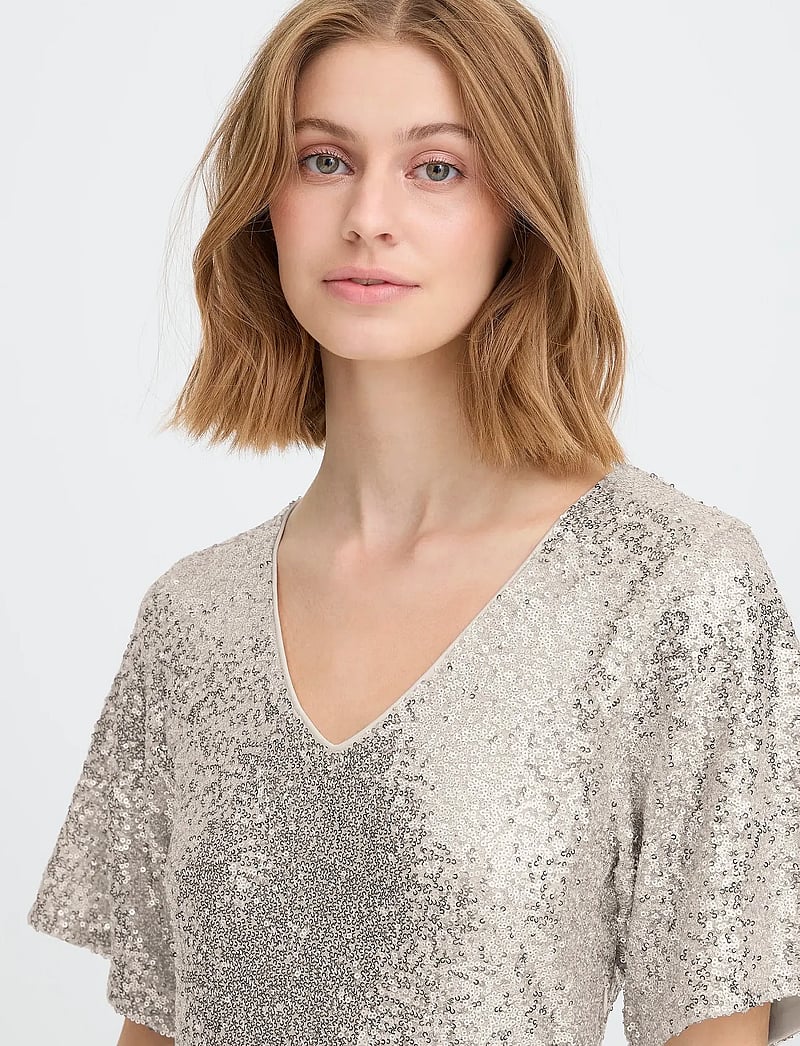 ICHI - IHFAUCA DR3 - litterkleidid - frosted almond - 5