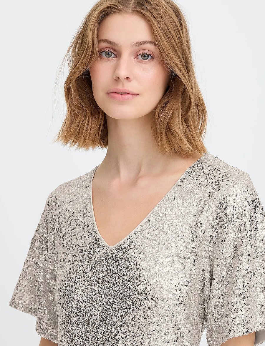 ICHI - IHFAUCA DR3 - paillettenkleider - frosted almond - 5