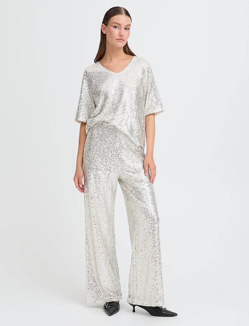 ICHI - IHFAUCA PA2 - bukser med brede ben - frosted almond - 0