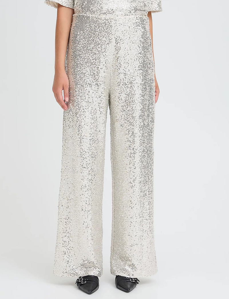 ICHI - IHFAUCA PA2 - bukser med brede ben - frosted almond - 4