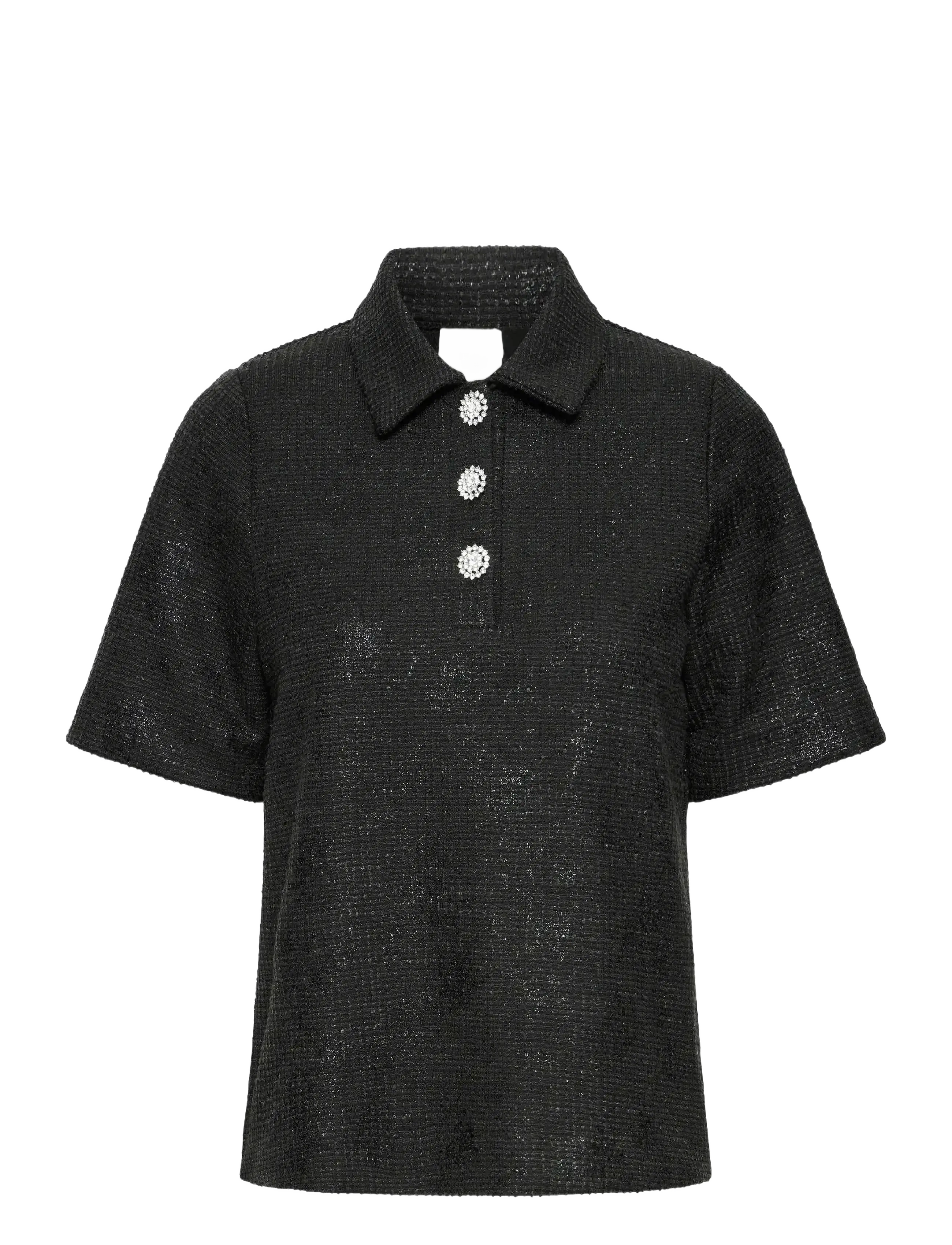 ICHI IHKATE GLEAM SS - T-Shirts & Tops - BLACK / black