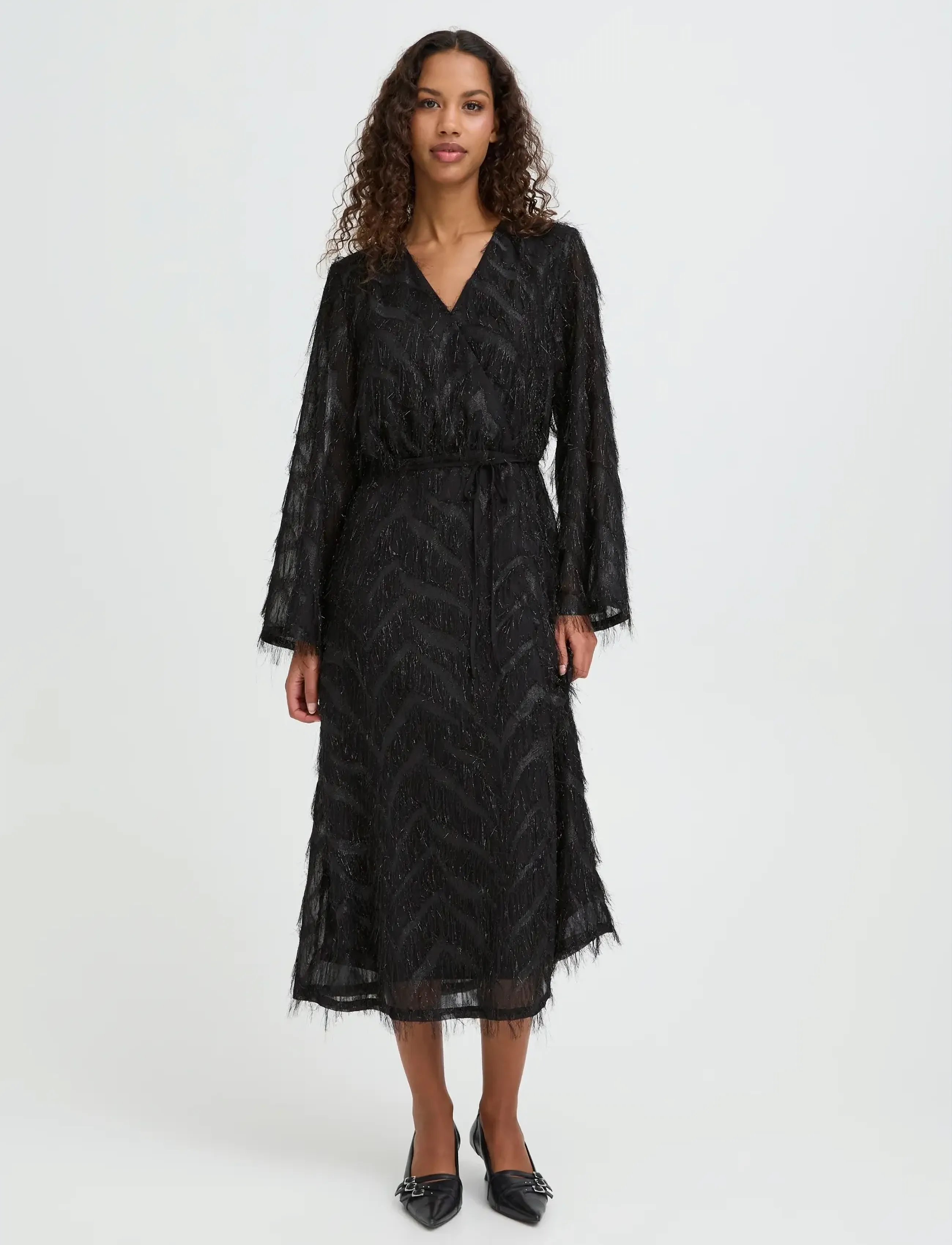 ICHI IHCHICI DR - Pidulikud kleidid - BLACK / black