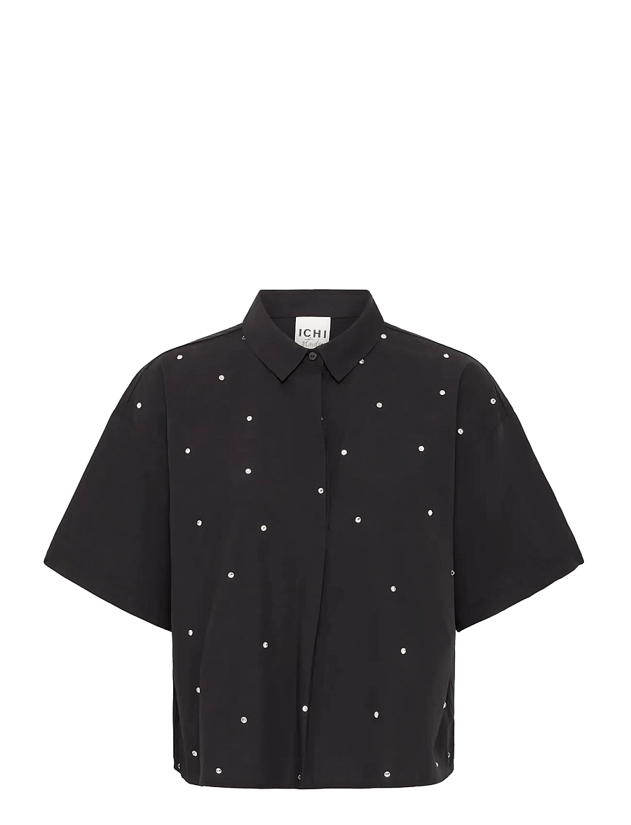 ICHI - IHLISARI SH - short-sleeved shirts - black - 1